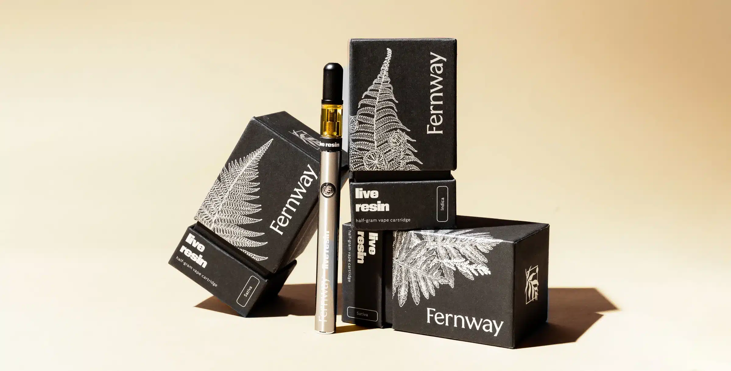Fernway joints on a wooden slab